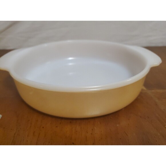 Fire King‎ Peach Luster Bowl Pie Plate #15 2qt Reversed Stamp Vintage 1970s - Picture 1 of 4
